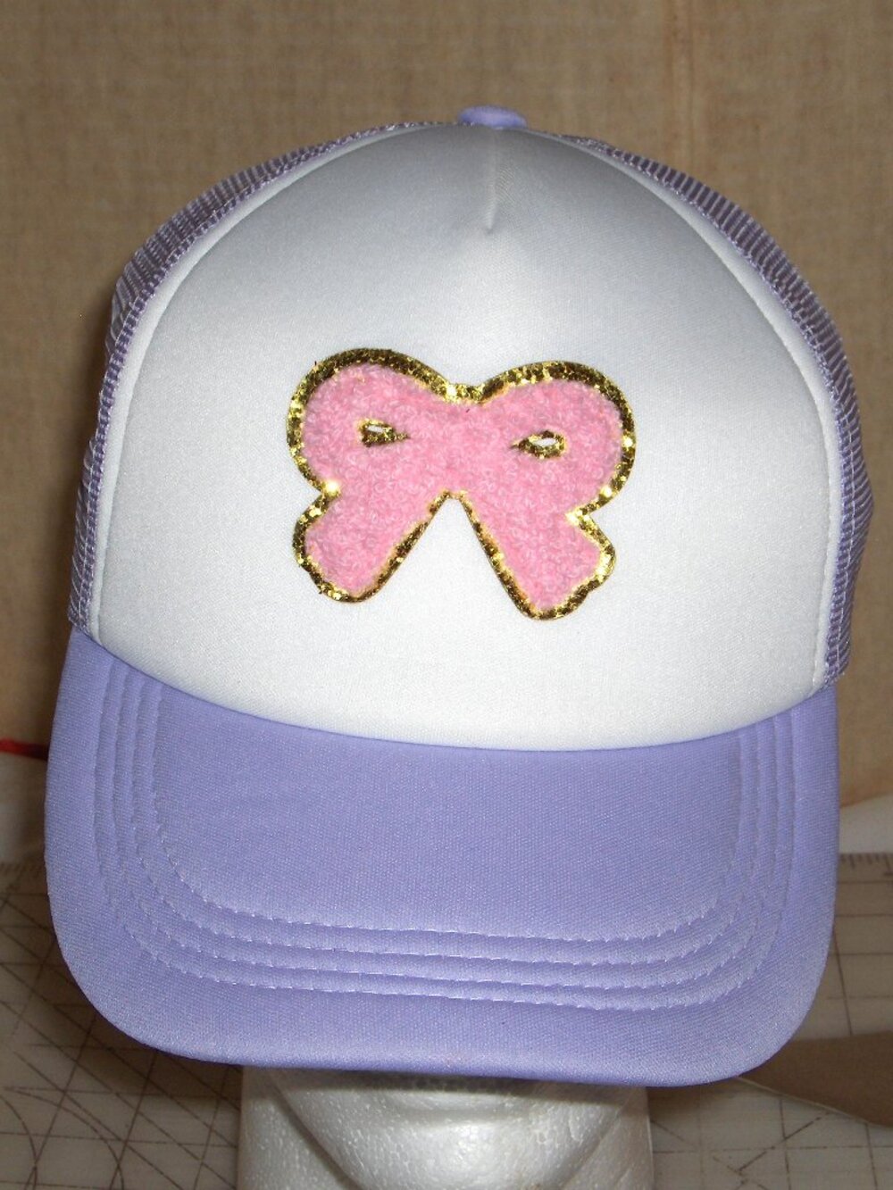 Pink Bow Cap, Size Adjustable, Never Worn